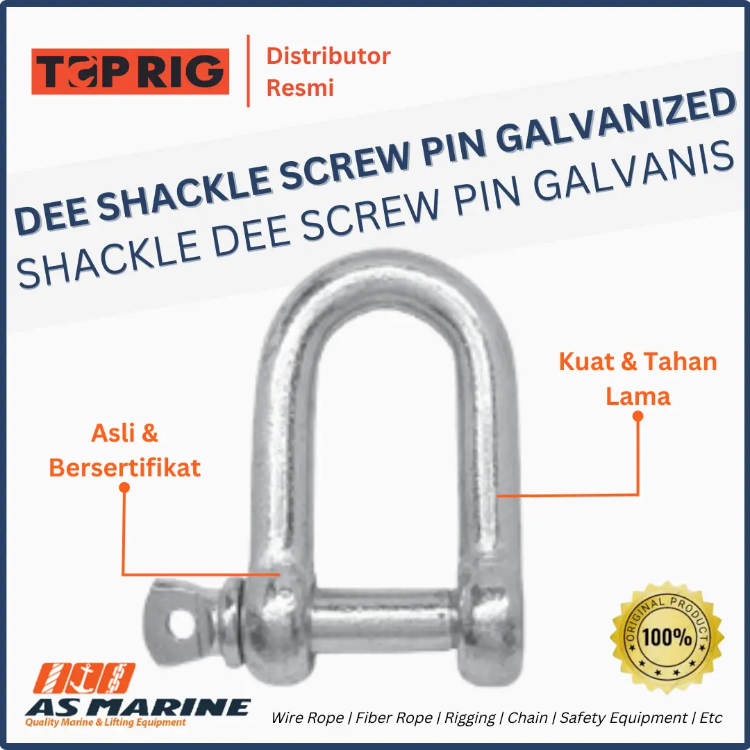 dee shackle screw pin toprig galvanized